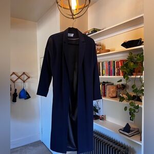 Navy Trench Coat with Belt